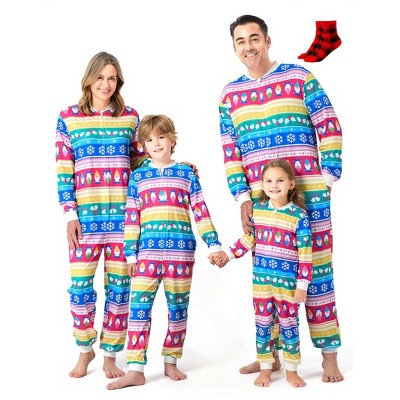 PATPAT Christmas Family Matching Pajama Sets Includes Christmas Socks - Perfect for Family Photos & Holiday Celebrations