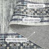 TackView Washable Runner Rug, Modern Bordered Rug Non Slip Bedroom Runner Carpet for Laundry Room Kitchen - 3 of 4
