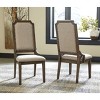Set of 2 Wyndahl Dining Room Chair Rustic Brown - Signature Design by Ashley: Lodge-Style, Upholstered, Nailhead Trim - 2 of 4