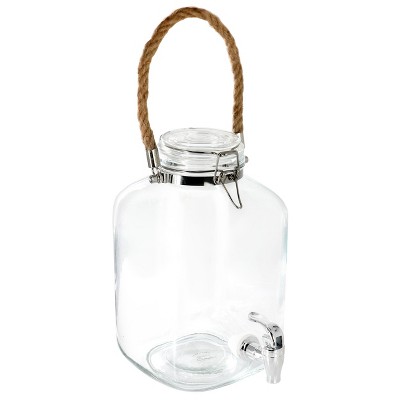 Gibson Home 1.2 Gallon Pineapple Clear Glass Drink Dispenser