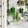 Resenkos Garden Arch Plant Support Trellis,Metal Tall Plant Stand with Trellis and Hanging Bar, 35" x 12.8" x 74", White - 3 of 4