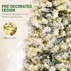 6ft Pre-Lit Snow-Flocked Slim Douglas Fir Artificial Christmas Tree with Realistic Branches, 250 LED Lights and 462 Tips - 4 of 4