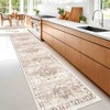 2'x10' Washable Neutral Farmhouse Boho Runner Rug - 3 of 4
