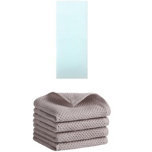 REGALWOVEN 5 Pack Soft Absorbent Waffle Cotton Bathroom Hand Towel Set 13" x 30" - 1 of 4