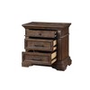 New Classic Furniture,Mar Vista Solid Wood 3-Drawer Nightstand in Brushed Walnut - 4 of 4