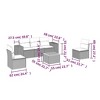 vidaXL Patio Sofa Set with Cushions Outdoor Furniture 6 Piece Poly Rattan - Beige and Cream - 3 of 4