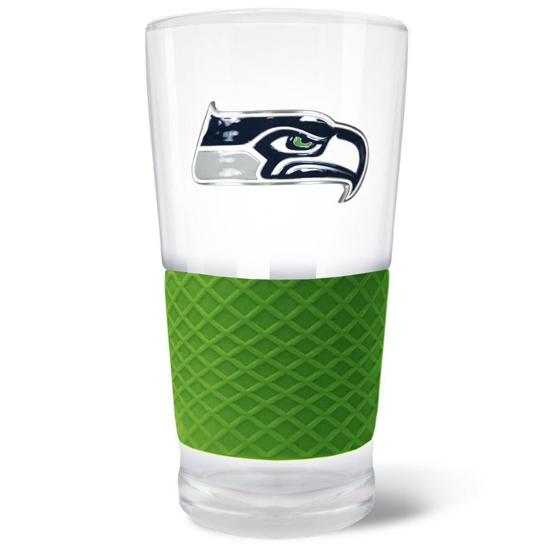 NFL Seattle Seahawks 22oz Pilsner Glass with Silicone Grip, 1 of 2