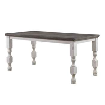 78" Cambrien Rustic Two-Tone Counter Height Dining Table Antique White/Gray - HOMES: Inside + Out