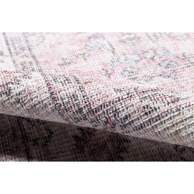 Vintage Charm Pink Cotton-Blend 2' x 3' Area Rug