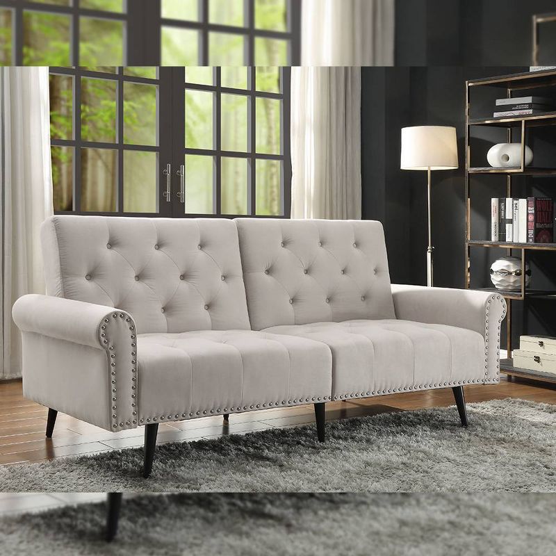 82&#34; Eiroa Sofa Beige Fabric - Acme Furniture, 3 of 9