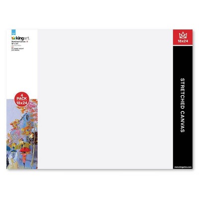 Kingart 18" x 24" 4pc Stretched Canvas Value Pack