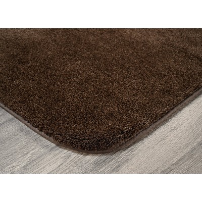Chocolate Nylon Traditional 2-Piece Bathroom Rug Set