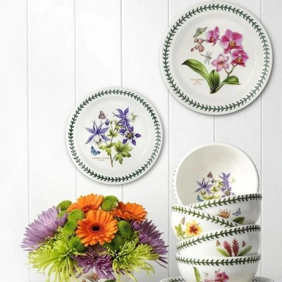 Exotic Botanic Garden Ceramic Salad Plate with Floral Design