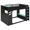 Polibi Full Size Gaming Loft Bed with Adjustable Desk, RGB Lights, and Storage - 4 of 4