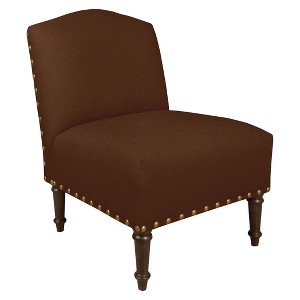 Nail Button Camel Back Chair - Skyline Furniture , Linen Brown