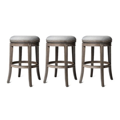Maven Lane Alexander Rotating Backless Kitchen Stool, Set of 3