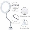 5 Star Super Deals 14 LED Suction Cup Makeup Mirror - 6.5" 10X Mirror, Flexible 360 Degree Swiveling Gooseneck Cordless Bathroom Vanity Mirror - 2PC - 3 of 4