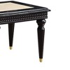 Acme Furniture 28" Tayden Accent Table Marble Top and Black Finish: Square Side Table with Turned Wood Legs, No Tools Assembly - 3 of 4