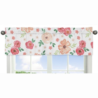 Sweet Jojo Designs Window Valance Treatment 54in. Watercolor Floral ...