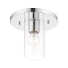 Livex Lighting Zurich 1 - Light Flush Mount in  Polished Chrome - 4 of 4