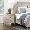 Gulches Leander Collection 2 Drawer Nightstand Wire Brushed Light Brownish Gray Finish, Cedar Lined Bottom Drawer - 3 of 4