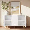 LunaLulinlk 3-Door Large Storage Sideboard with Gold Handles for Kitchen - 4 of 4
