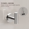 YAWWALK Round 4-Piece Bathroom Hardware Set with Towel Hook, Toilet Paper Holder, and Towel Bar - 2 of 4