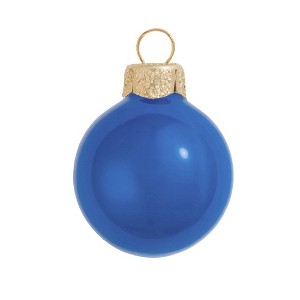 Northlight Blue Delft Pearl Finish Glass Christmas Ball Ornament 7" (180mm) - 1 of 1
