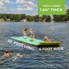 Aqua Lily Pad BF20 Bullfrog 20 Foot Water Playground Floating Foam Island Mat with Storage Straps and Pad Protectors, Yellow and Green - 4 of 4