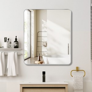DOMETOUR Black/Gold/Silver Metal Rectangle Barhroom Mirror - 1 of 4