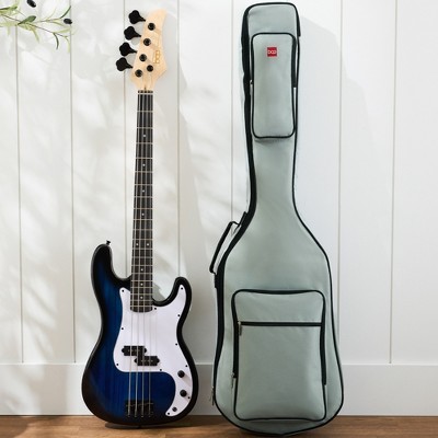 Best Choice Products Full Size Beginner 4-String Electric Guitar Bass Guitar w/ Padded Case