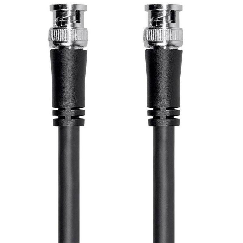 Monoprice SDI BNC Cable - 0.5 Feet - Black, 12Gbps, 16 AWG, Dual Copper, Aluminum Shielding, For Transmitting UHD-SDI Video Signals - Viper Series, 1 of 5