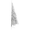 vidaXL Artificial Half Christmas Tree White PVC, Steel 59.1 in high - Silver 7 x 4 ft - 3 of 4