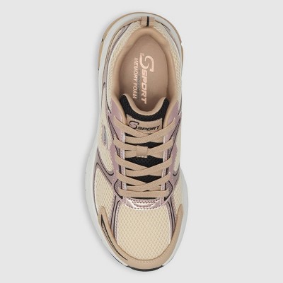 Женские кроссовки S SPORT BY SKECHERS Women's Bellinda Sneakers - White/Gold 8.5 — фото 3