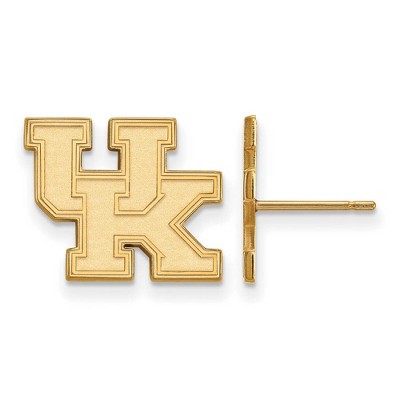 Black Bow Jewelry 14k Yellow Gold Kentucky Wildcats NCAA Post Earrings