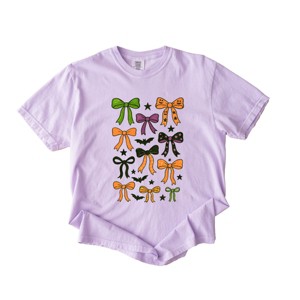 Simply Sage Market Coquette Colorful Halloween Bows Garment Dyed Tee - 1 of 4