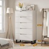 5-Drawer Dresser for Bedroom, 50" Tall Freestanding Vertical Wooden Chest Storage for Living Room, Hallway, or Entryway - 2 of 4