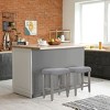 WestinTrends 24" Upholstered Saddle Seat Counter Stool (Set of 2) - 2 of 4