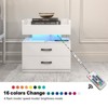 NicBex Modern Nightstand with Adjustable LED Strip Light 2-drawer Bedside Table with Storage Space for Bedroom, Study, Living Room - 4 of 4