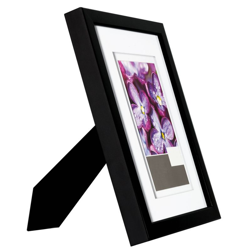 Gallery Solutions 8&#34;x10&#34; Black Wall Tabletop Frame with Double White Mat 5&#34;x7&#34; Image, 2 of 6