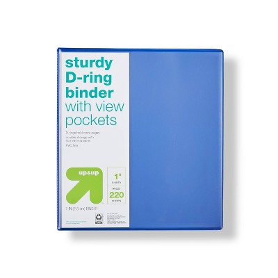 1" 3 Ring Binder Clear View - Up & Up™ : Target