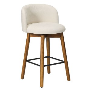 WestinTrends Soho Modern Chenille Upholstered 26" Counter Height Swivel Bar Stool - 1 of 4