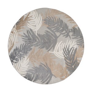 World Rug Gallery Tropical Floral Modern Indoor/Outdoor Area Rug - 1 of 4