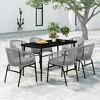 vidaXL Patio Dining Set Outdoor Garden Seat Multi Colors/Sizes - Gray - 55.1" Table Length 6 Chairs - 2 of 4