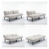 NicBex Modern Folding Sofa Bed, Versatile 2-in-1 Sleeper Sofa, Convertible Loveseat Sofa with Adjustable Armrests & Backrest, Couches for Living Room - 2 of 4