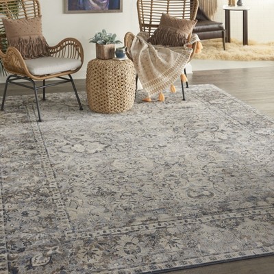 Ivory Elegance 94" x 130" Synthetic Rectangular Easy-Care Rug