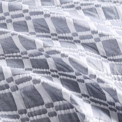 Gray King Reversible Microfiber Matelasse Coverlet Set