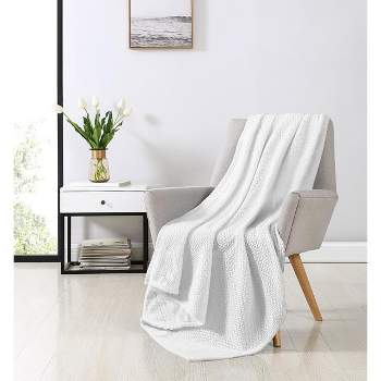 Kate Aurora Ultra Soft & Plush Herringbone Fleece Throw Blanket Covers