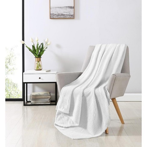 Kate Aurora Ultra Soft & Plush Herringbone Fleece Throw Blanket Covers - image 1 of 2