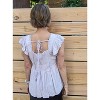 Women's Lace Accent V-Neck Blouse - IN-LOOM - 4 of 4
